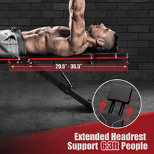 Load image into Gallery viewer, GIKPAL Adjustable Weight Bench, Foldable Workout Bench for Home Gym, Incline Decline Flat Exercise Bench Press for Full Body Strength Training w/Extended Headrest and Leg Extension (Black - New

