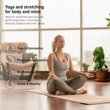 Load image into Gallery viewer, MSPORTS Thick Yoga Mat Premium Non Slip – Extra Comfortable Exercise Mat for Home Workouts, Pilates, Stretching &amp; Gym – Cushioned NBR Foam, Yoga Mat with Strap, for Women &amp; Men (Beige, 74. 5 x 32 x 0.6 in)
