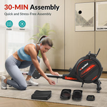 Load image into Gallery viewer, Wenoker Rowing Machine for Home - Dark Red
