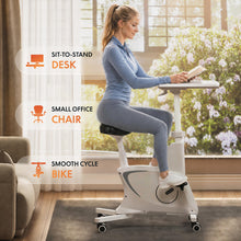 Load image into Gallery viewer, FLEXISPOT Exercise Bike with 2D Desktop - V9 White
