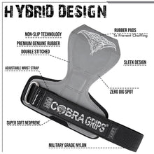 Load image into Gallery viewer, Cobra Grips Weight Lifting Gloves with Adjustable Neoprene Padded Wrist Wraps -  (PRO Gray Rubber)
