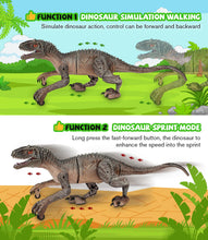 Load image into Gallery viewer, 19&quot; Remote Control Dinosaur Toys for Kids, 8CH Rechargeable Jurassic Velociraptor Imitates Walking with Light &amp; Roaring - Dinosaur Toys
