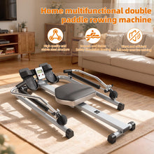 Load image into Gallery viewer, Water Rowing Machine, Hydraulic Rower with LCD Monitor
