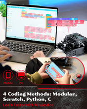 Load image into Gallery viewer, Rocky Coding &amp; Remote Control Robot Kit for Kids 8-16, Modular/Scratch/Python/C Programming, Educational Engineering Science Toy
