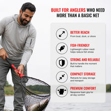 Load image into Gallery viewer, EGO S2 Slider Fishing Landing Net, Large Rubber Mesh, 29-60-Inch Handle
