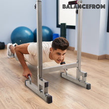 Load image into Gallery viewer, BalanceFrom Steel Frame Multi-Functional Home Gym Exercise Fitness Dip Stand Station - Gray
