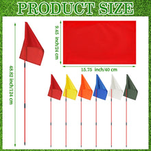 Load image into Gallery viewer, 6 Set Golf Flag Stick for Putting Green 3 Section Portable Nylon Flagpoles
