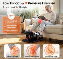 Load image into Gallery viewer, Under Desk Elliptical Machine, Upgraded 6 Adjustable Resistance &amp;15 Speeds Electric Elliptical Leg Exerciser while Sitting for Seniors with Forward &amp; Reverse Direction, Touch Screen and Remote Control
