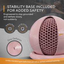 Load image into Gallery viewer, MANTRA SPORTS Yoga Ball Chair - Stability Ball and Exercise with Base for Office Desk Sitting-Pink
