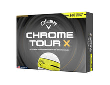 Load image into Gallery viewer, Callaway Golf Chrome Tour X 2026 Golf Balls(360 Yellow Stripe,One Dozen)
