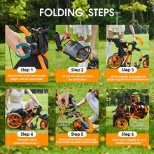 Load image into Gallery viewer, FLAGTAG Golf Push Cart 3 Wheel with 360 Swivel Front Wheel,Lightweight and Foldable Walking Golf Cart，One-Click Foldable,with Foot Brake

