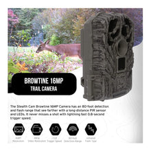 Load image into Gallery viewer, Stealth Cam Browtine 16MP Durable Trail Camera Bundle
