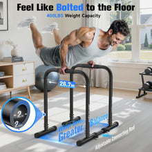 Load image into Gallery viewer, SPORTSROYALS DP3 Dip Station Adjustable Dip Bar -  black-05
