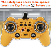Load image into Gallery viewer, RC Forklift Toy with Trailer, Kids Forklift Construction Toys Set with Flatbed Truck &amp; Crane Toy Hook, 2 Battery/Spray/Light
