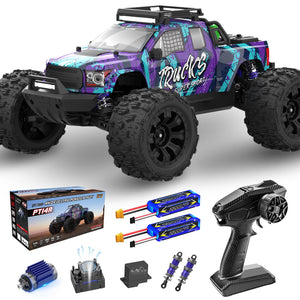 1/14 Brushless RC Trucks for Adults, Max 50mph 4WD Waterproof Off-Road Truck and 20W Fast Charging System