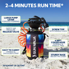 Load image into Gallery viewer, SUN NINJA Portable Shower with 7 Mode Shower Head, 1.3 Gal Camping Shower
