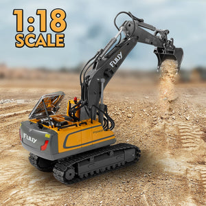 RC Excavator Toy Boys Toys Age 4-6, Remote Control Excavator Toys for Boys 3-5 Year Old RC Construction Vehicles Toys