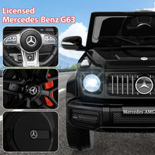 Load image into Gallery viewer, 12V Kids Ride on Car, Licensed Mercedes Benz G63 Electric Car w/Remote Control, Music, Spring Suspension, Black
