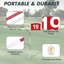 Load image into Gallery viewer, DuraRange 6 ft Golf Flagstick Set, 19th Hole Flag, 1 Pack
