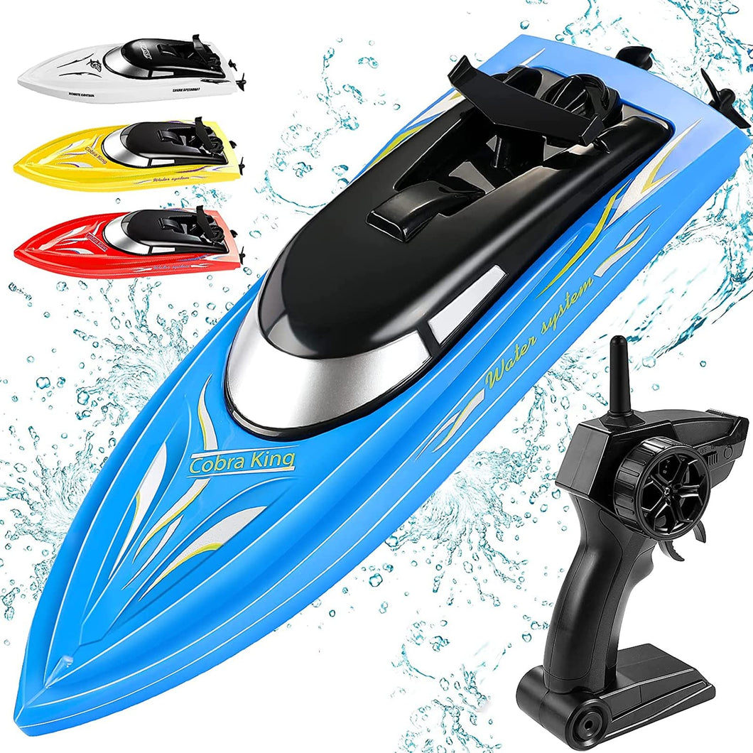 RC Boat Remote Control Boats for Pools and Lakes, Wemfg RH701 15km/h High Speed Mini Boat Toys for Kids Adults Boys Girls Blue