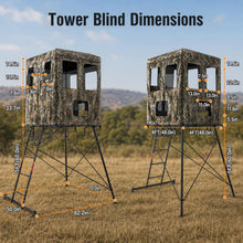 Load image into Gallery viewer, 5FT Hunting Stand with Blind, 1-2 Man 4' x 4' Platform Deer Stand Tripod
