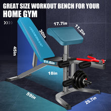 Load image into Gallery viewer, OPPSDECOR Adjustable Weight Bench Set with Leg Extension &amp; Leg Curl, 900LBS Incline/Decline/Flat Preacher Curl Bench, Space-Saving Workout Bench for Home Gym
