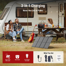 Load image into Gallery viewer, MARBERO 237Wh Solar Generator with Solar Panel Included Portable Power Station 300W Pure Sine Wave with Foldable Solar Panel 60W Set for Camping Outdoor Hiking Fishing Emergency
