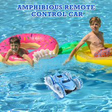 Load image into Gallery viewer, Amphibious Waterproof Remote Control Boat RC Car Monster Truck with Lights 4WD Gesture Hand Controlled, Blue
