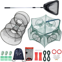 Load image into Gallery viewer, Foldable Fish Trap 24"x10" &amp; Crab Trap 24"x12"
