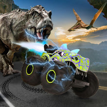 Load image into Gallery viewer, Remote Control Dinosaur Car Toys for Kid Boys, 2.4GHz RC Monster Truck Toys with Spray, Light, Sound (Green)
