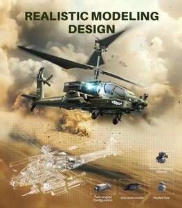 RC Helicopters, S51H Remote Control Helicopter 2.4GHz Military Army Toys for Boys Girls Kids with Altitude Hold