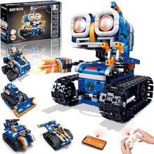 Load image into Gallery viewer, 5in1 STEM Robot Building Kit, 560 PCS APP/Remote Control Mech RC Robotics for Kids Ages 8-12, Science Kit Coding Robots
