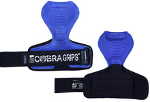 Load image into Gallery viewer, Cobra Grips Weight Lifting Gloves with Adjustable Neoprene Padded Wrist Wraps - (PRO Blue Sway Leather)
