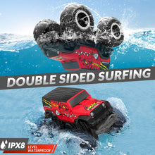 Load image into Gallery viewer, Amphibious Remote Control Car 2.4GHz 1:20 All Terrain Off-Road RC Car Remote Control Boat Gifts for Kids Boys Red
