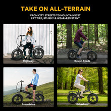 Load image into Gallery viewer, Folding Electric Bike,750W Motor(Peak1000W) Ebike for Adults with 614Wh Li-ion Battery,20&quot;*4.0&quot; Fat Tire 30MPH Electric Bicycle 7-Speed
