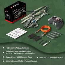 Load image into Gallery viewer, Remote Control Military Flying Helicopter Toy, 2.4GHz, 3.5 Channels Helicopter with Gyro &amp; LED Light, Altitude Hold (Green)
