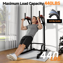 Load image into Gallery viewer, Power Tower Pull Up Station for Home Gym, Dip Station with Splayed H-Shaped Base, 440LBS Capacity
