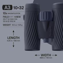 Load image into Gallery viewer, Bushnell A3 10x32 Binoculars Sky Captain Blue
