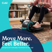 Load image into Gallery viewer, Cubii Total Body Under Desk Elliptical Bike with Built-in Upper Body Resistance Bands | Seated Exercise Machine - Arms + Legs Workout for Seniors &amp; All Ages, 12 Resistance Levels, LCD Display
