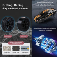 Load image into Gallery viewer, RC Drift Car, 1:14 Remote Control Car, 4WD 30KM/H High Speed RC Racing Car, 2.4GHz Electric Sport Drifting Car with LED Lights, 2 Batteries (Black)
