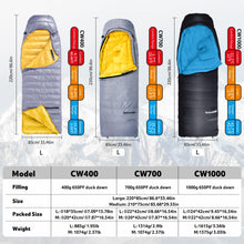 Load image into Gallery viewer, Naturehike 0 Degree Ultralight Down Sleeping Bag for Adults, 650FP Backpacking Cold Weather Sleeping Bag with RDS Down, 28.9℉ for Camping, Hiking, 2025 Model
