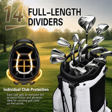 Load image into Gallery viewer, 14 Way Golf Stand Bag, Lightweight Golf Bag, Full-Length Dividers
