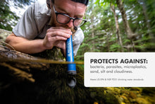 Load image into Gallery viewer, LifeStraw Personal Water Filter for Hiking, Travel and Emergency, Blue, 1PK
