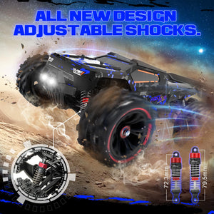 1/14 Scale RC Cars for Adults, 60+ KM/H High Speed RC Truggy, 4X4 Off-Road Remote Control Truck, Waterproof Electric Car with 2S Battery