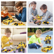 Load image into Gallery viewer, 2-in-1 Build a Robot Kit,901 Pieces Remote &amp; APP Controlled Robot or Race Car, Robotic Building Blocks Toys STEM Projects
