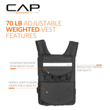 Load image into Gallery viewer, CAP Barbell Adjustable Weighted Vest, 70 lb
