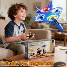 Load image into Gallery viewer, Remote Control Airplane Drone for Kids Ages 4-6-8-10-12, RC Plane Jet Drone with One Key
