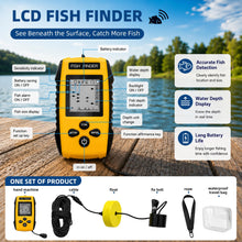 Load image into Gallery viewer, Portable Fish Finder, Handheld Depth Finder with Sonar Transducer
