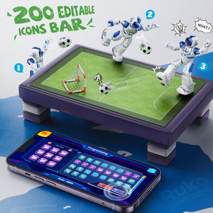 Programmable Robot with APP Control, Remote Control, Gesture Sensing Control, Rechargeable Robots Toys, Blue