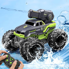 Load image into Gallery viewer, 1:16 Remote Control Monster Truck All Terrain 4WD Amphibious RC Car &amp; Boat with Water Spray Gun Waterproof Durable Toy
